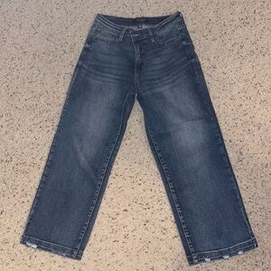 Judy Blue Look at Me Now High Rise Vintage Wash Crop Wide Leg jeans